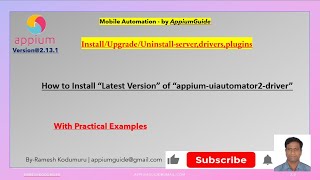 7.How to Install the Latest Version of "appium-uiautomator2-driver" | Step-by-Step Guide