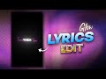 Trending Glowing Text Lyrics Reels Editing ~ Capcut Tutorial ✨