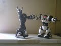 two robosapiens dancing