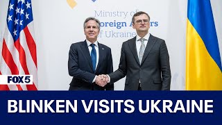 Blinken visits Ukraine as Russia makes advances