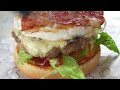 $1 dollars only burger cooked by asian chef in bangkok thai street food