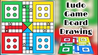 How to Draw Ludo Game Step by Step | Ludo Star Drawing Ideas Easy | Ludo Board Game Drawing