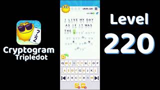 Cryptogram Tripledot Level 220 Answer | SolutionGuruji