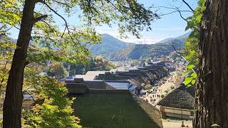 Ouchi Juku and Dam in Autumn