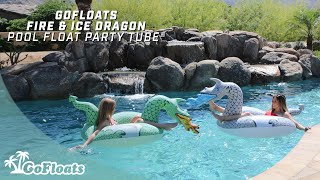 GoFloats Fire \u0026 Ice Dragon Pool Float Party Tube®