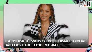 Beyoncé wins International Artist of the Year | The BRIT Awards 2023