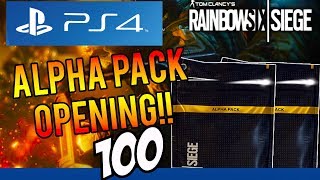 Rainbow Six Siege Alpha Packs PS4 Opening 100 Unboxing Console Gameplay Playstation 4