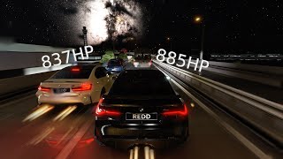 885HP G82 M4 & 837HP G80 M3 Swim In Traffic