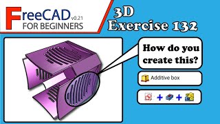 FreeCAD 0.21 Beginners tutorial: #pratical  exercise 132 (MultiTransform tool)