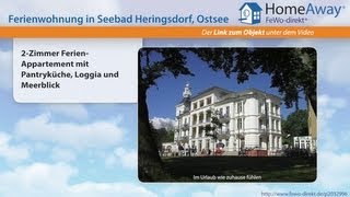 Usedom: 2-Zimmer Ferien-Appartement mit Pantryküche, Loggia und Meerblick - FeWo-direkt.de Video