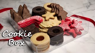 4 Cookie Recipes With One Dough - Christmas Cookie Box Review / كيفية عمل   بسكويت الزبدة أربع أنواع