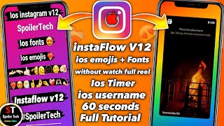 InstaFlow Tutorial | iOS Emojis + Share Reel Like IPhone + iOS Timer \u0026 Username