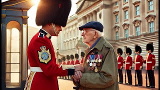 Guard meets D-Day vet who saved his grandfather, creating new tradition of honoring war heroes.