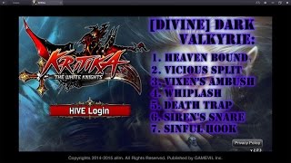 Kritika: The White Knights Dark Valkyrie Awakened Skills Preview (Red and Blue path)