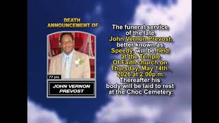John Vernon Prevost ~ Short Obituary