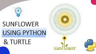 "Make a Sunflower Shape Using Python turtle Graphics" l KNOWLEDGE DOCTOR l Mishu Dhar