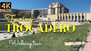 Paris by foot | Trocadero Walking Tour 4k 60fps