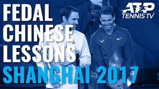 Federer \u0026 Nadal speak Chinese after Shanghai 2017 final!