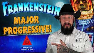 Frankenstein slot machine MAJOR caught on Camera! 😱 Shocking Progressive JACKPOT ⚡️TWO JACKPOTS!