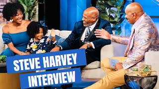 CUTE TODDLER AND GRANDPA INTERVIEWED BY STEVE HARVEY