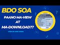 PAANO MA-VIEW AT MA-DOWNLOAD ANG SOA FROM BDO | HOW TO VIEW AND DOWNLOAD BDO CREDIT CARD SOA