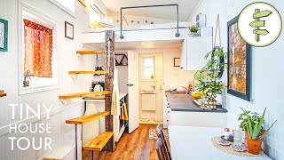 Beautiful Tiny House with Floating Staircase \u0026 Charming Interior Design - Full Tour