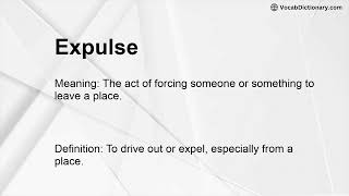 Expulse Meaning