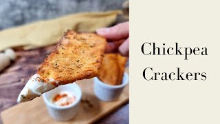 Chickpea Crackers (Tortilla Chip Alternative) | Easy to make and high in proteins