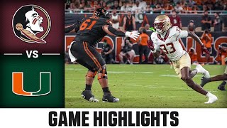 Florida State vs. Miami Game Highlights | 2024 ACC Football