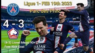 PSG vs LOSC Lille 4-3 ~ paris saint germain 4-3 Lille ~ LIONEL MESSI GOAL ~ MESSI GOL ~ Ligue 1-2023
