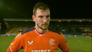 Rangers' Borna Barišić reacts to match-winning contribution against St. Johnstone in Scottish Cup