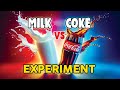 Mixing COKE and MILK | Coca Cola VS Milk Chemical Reaction Experiment