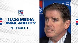 NYR at PHI: Peter Laviolette Postgame Media Availability | November 29, 2024