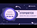 Create A Stopwatch🕑 | Using Html, CSS & JavaScript | Step by Step | Source code