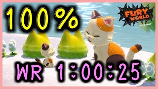 【RTA / 旧記録】フューリーワールド 100% 1:00:25 (アミーボ有り)