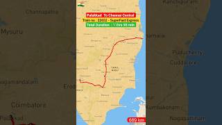 Palakkad To Chennai Central l Train no: 22652 - SuperFast Express #shorts #shortsfeed #trending