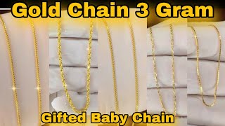 gold chain 3 gram design/baby chain gold with price/22k gold chain/baby gift chain gold/chain design