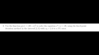 FIXED POINT ITERATION METHOD EXAMPLE 2