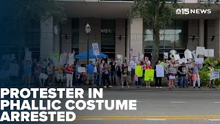 Protester in phallic costume arrested at Fairhope 'No Kings' protest - NBC 15