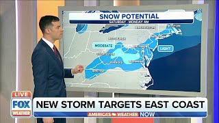 Winter Storm Targets East Coast Heading Into Weekend