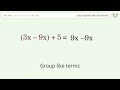 Linear equation with one unknown: Solve (x+1)+x+(x+4)=9x step-by-step solution