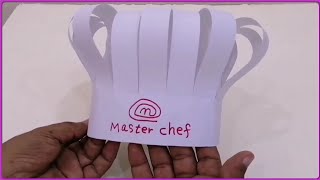 How To Make Master Chef Cap With Paper | Diy master chef hat