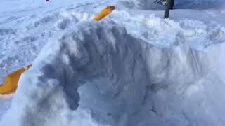 Epic snow fort progress