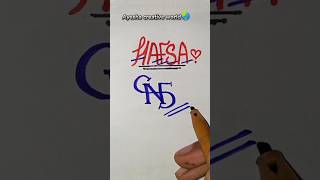 Hafsa name logo in brand❤🤭🥰😍#logo #hafsa #brand #easy #art #logodesign #edit #india #drawing #shorts