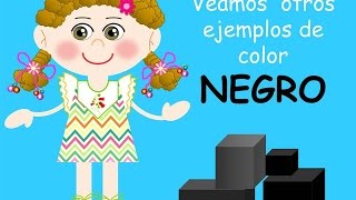 EL COLOR NEGRO EN ESPAÑOL - VIDEOS PARA NIÑOS - LOS COLORES - THE COLORS IN SPANISH