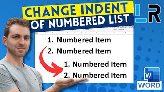 MS Word: Change indent of numbered list (incl. 2nd line) ✅ 1 MINUTE