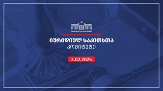 იურიდიულ საკითხთა კომიტეტის სხდომა  - 03.02.2025