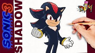 COMO DIBUJAR a [ SHADOW ] de SONIC 3 | MOVIE | how to draw  shadow the hedgehog sonic 3