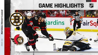 Bruins @ Senators 10/18 | NHL Highlights 2022