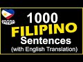 1000 FILIPINO SENTENCES WITH ENGLISH TRANSLATION 2024 | Speaking Tagalog for 24 Hours